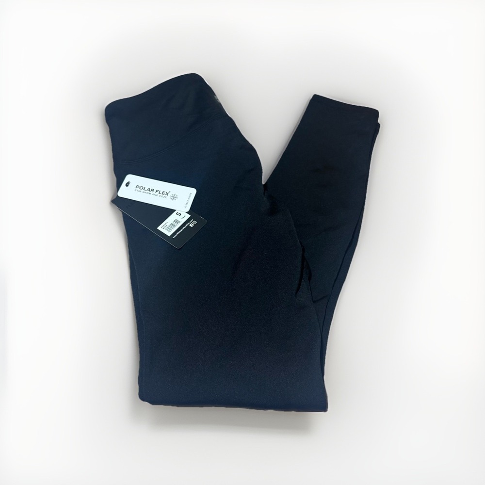 90 Degree by Reflex Black High Waist Polar  Flex Fleece Lined Legging  Size S